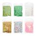 DIY Makeup Four Leaf Sequins Face Glitters Adhesive Nail Art Stickers Greenery Decor Body Polish 6 Packs