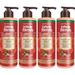 Pack of (4) Garnier Whole Blends 5 in 1 Curl Conditioner with Royal Hibiscus Shea Butter 12 fl oz