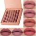 YiFudd 6Pcs Matte Liquid Lipstick Makeup Set Matte liquid Long-Lasting Wear Non-Stick Cup Not Fade Waterproof Lip Gloss