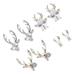 Decor Jewellery Nail Art Accessories Deer Horn Antlers Ladies Xmas Decal Crystal Women Charms Christmas Miss 16 Pcs