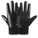 D-GROEE 1 Pair Winter Gloves Bike Cycling Riding Gloves Motorcycles Faux Leather 2-Fingerless Windproof Gloves Touchscreen Plush Lining Gloves for Outdoor Activities