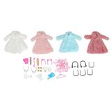 Doll Clothes and Accessories Set Doll Clothes and Accessories Set 1/12 Scale Doll Winter Coat Set Decoration Hanger Earphone Doll Winter Clothes Kit for Winter Christmas Girls