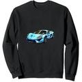 JEUXUS Supercar Exotic Sports Car Concept Poster Style Boys Graphic T-Shirt Long-sleeved Shirt Funny Shirt
