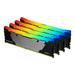 Kingston FURY Renegade RGB - DDR4 - kit - 128 GB: 4 x 32 GB - DIMM 288-pin - 3200 MHz / PC4-25600 - CL16 - 1.2 V - unbuffered - non-ECC - black