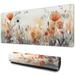 Rectangle Wild Floral Flower Mouse Mat Ink Painting Flowers Design Large Non-Slip Rubber Gaming Mouse Pad with Stitched Edges Office Mouse Pad for Women Men Kids 31.5x11.8in