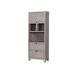 Bridgevine Home Pacific Heights 78 inch Bookcase, No Assembly Required, Melbourne Grey Finish