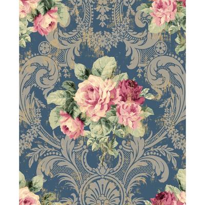 Seabrook Designs Bethany Floral Unpasted Wallpaper