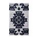 4' X 6' Black And Ivory Wool Geometric Flatweave Handmade Stain Resistant Area Rug With Fringe - 3'6"