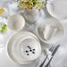 Fez 20 Piece White Wine & Dine Set (Dinnerware + Clear Goblet Glasses) Service for 4