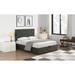 Linen Upholstered Full Platform Bed, Storage, Cozy Headboard, Full Size