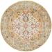 4' Round Ivory and Yellow Center Medallion Area Rug - 3'6"