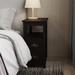 End Table Narrow Nightstand with 2 Storage Drawers and Open Shelf