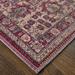 8' X 10' Red Tan And Pink Floral Power Loom Area Rug - 3'6"