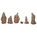 6-Piece Gold Gilded Holy Family Religious Christmas Nativity Figurines 8"