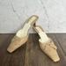 Gucci Shoes | Gucci Scarpa Suola Cuoio Betis Calf Mule Heels | Color: Cream/Tan | Size: 6