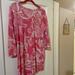 Lilly Pulitzer Dresses | Lilly Pulitzer Pink And White Dress/Cover Up In Size Medium | Color: Pink/White | Size: M
