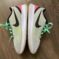 Nike Shoes | Nike Free Rn Flyknit Gray /Multi-Color Running Shoes Sneakers Women's Size 5 | Color: Pink/Yellow | Size: 5