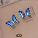 Urban Outfitters Jewelry | 5/$20 New 3/4” Butterfly Fashion Earrings Crystal Gold Colored Back Stocking | Color: Blue/Purple | Size: Os