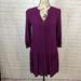 Anthropologie Tops | Anthropologie Maeve Women's Galina Pintuck Drop Waist Tunic Dress Xs Purple | Color: Purple | Size: Xs