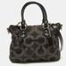 Coach Bags | Coach Black Op Art Fabric And Patent Leather Sophia Satchel | Color: Black | Size: Os