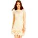 Jessica Simpson Dresses | Jessica Simpson Lace Ruffled Hem Dress | Color: Cream/Pink | Size: 8