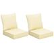 Outsunny 4 Pieces Outdoor Seat and Back Cushion Set, 63L x 55W x 15Dcm Olefin Patio Deep Seating Chair Fade Resistant Replacement Cushion for Rattan Sofa, Indoor or Outdoor Furniture, Beige