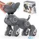 VATOS Robot Dog Toy for Kids, Voice & 2.4GHz Remote Control Robot Pet with Interactive Touch Sensors, Over 20+ Responses, Program Mode, Robotic Puppy STEM Toy for Kids Boys & Girls Over 3 (Grey)