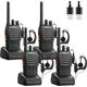 Baofeng Walkie Talkies Long Range 2 Way Radios Rechargeable Walkie Talkie Portable Handheld 16Channels VOX Walky Talky Set with Earpiece,USB Charger,Battery (4 pack)
