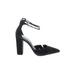 Steve Madden Heels: Pumps Chunky Heel Cocktail Black Print Shoes - Women's Size 8 - Pointed Toe