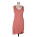 wasabi + mint Casual Dress - Shift Scoop Neck Sleeveless: Burgundy Print Dresses - Women's Size Large