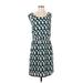 Pixley Cocktail Dress - Sheath: Teal Graphic Dresses - Women's Size Small