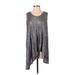 Eileen Fisher Sleeveless Top Silver Print Scoop Neck Tops - Women's Size Small