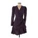 Tanya Taylor Casual Dress - Wrap V-Neck Long sleeves: Black Dresses - Women's Size 6