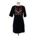 m.i.h Jeans Casual Dress - Sheath Crew Neck Short sleeves: Black Dresses - Women's Size Medium