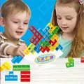 Jeu de tour Tetra 3D pour enfants blocs de construction empilables puzzle d'équilibre assemblage