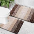 Latitude Run® Brenlei Ombre Bath Rug Set Polyester in Brown/Gray | 24 H x 24 W x 1.18 D in | Wayfair E62CBD0643674C5DB4A8CE7385303498