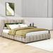 Ivy Bronx Ketziah Queen Platform Bed Wood & Upholstered/ in Brown | 38 H x 65 W x 86 D in | Wayfair 2B2411537E4C47F7A77E0E5E13FB9BEB