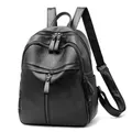 Rucksäcke pu Mode wasserdichte Reisetasche lässig Reiß verschluss einfarbig Schul rucksack Taschen