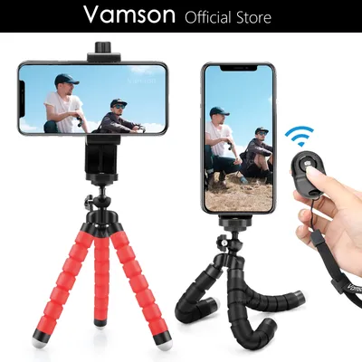 Vamson Stativ für Telefon flexible Schwamm Octopus Mini Stativ für iPhone Sport kamera Stativ für Samsung Xiaomi Huawei Smartphone
