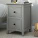 Wooden Nightstand End Table with 2 Storage Drawers