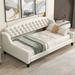 Modern Luxury Velvet Tufted Button Daybed with Upholstered Backrests and Armrests, Twin Size