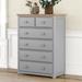 Rustic Wooden Dresser Chest with 6 Drawers, Storage High Cabinet for Bedroom Living Room