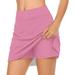 Wefuesd Black Skirt White Skirt Womens Casual Solid Tennis Skirt Yoga Sport Active Skirt Shorts Skirt Red Skirt Pink Skirt Purple Skirt Yellow Skirt Hot Pink XL