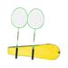 Baoblaze 2Pcs Badminton Rackets Set Badminton Shuttlecock for Couples Beginners Beach green