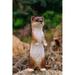 Hi-Line Gift Ltd. Standing Least Weasel Statue Brown and White