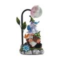 Holiday Savings! Dvkptbk Solar Garden with Lamp Decoration-Garden Gnomes Decor Statue with Colorful Gradient Solar LED Lights Decoration for Outdoor Patio Balcony Meadow Ornament For