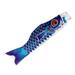 RnemiTe-amo Japanese Carp Windsock Fish Flag Kite 15.7 Inch Japan Koi Fish Flag Carp Windsock Streamer Japanese Hanging Windsocks for Garden Backyard Home Outdoor Blue