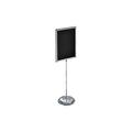 Azar Displays Metal Vertical 2-Sided Slide-In Floor Stand 43-1/2 H x 15 W x 15 D Clear