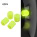 4 Pcs Universal Fluorescent Car Tire Valve Cap Luminous Bike Tire Valve Stem Cap