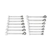 Gearwrench Ratcheting Wrench Set With Wrench Roll 90 Tooth 12 Point Sae Reversible 14Pc